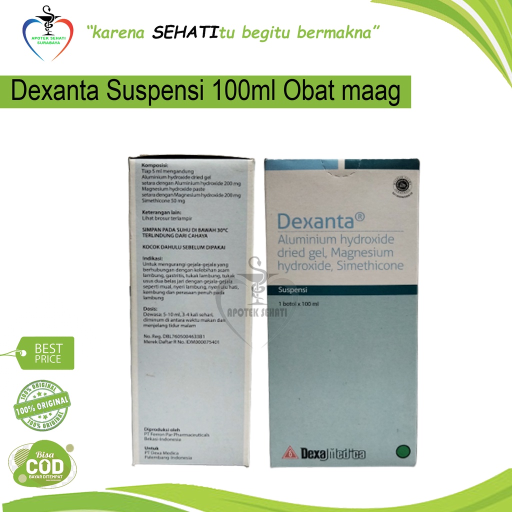 DEXANTA SUSPENSI 100ML OBAT MAAG ASAM LAMBUNG