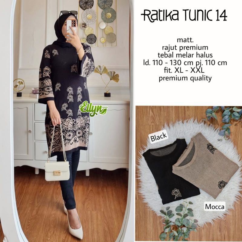 Ratika Tunik- Tunik Rajut Wanita Jumbo By Ellyn