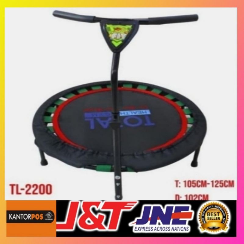 trampolin total-onetwofit(original)alat olahraga trampollin alat fitnes