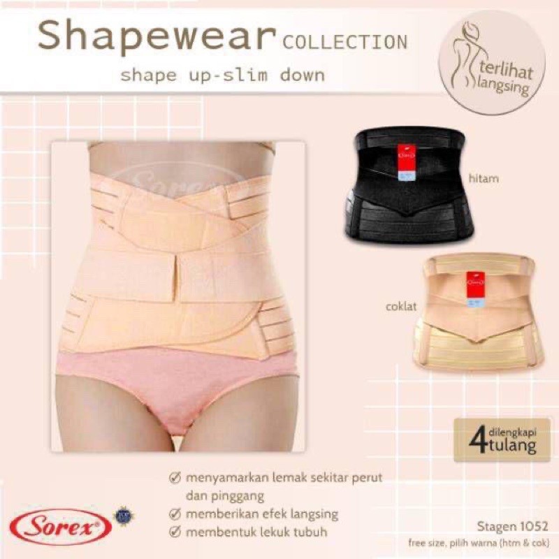 SOREX KORSET Pelangsing Korset Pasca Melahirkan Sorex 1052 8052 8056 Stagen Gurita