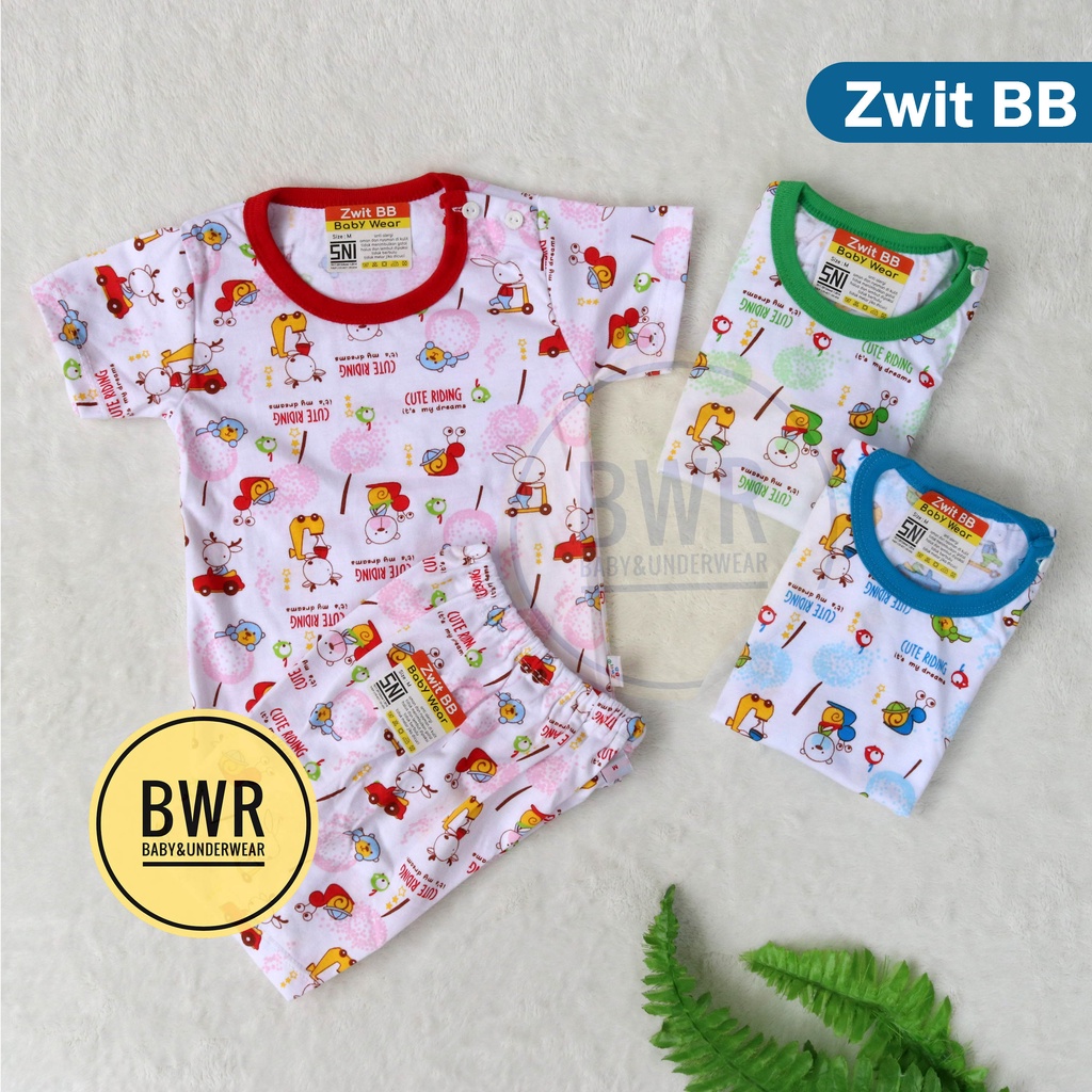 Setelan Zwit BB KAOS PENDEK MOTIF Random / Setelan Anak Bayi Unisex Kaos Celana Pendek | Bwr | MOTIF