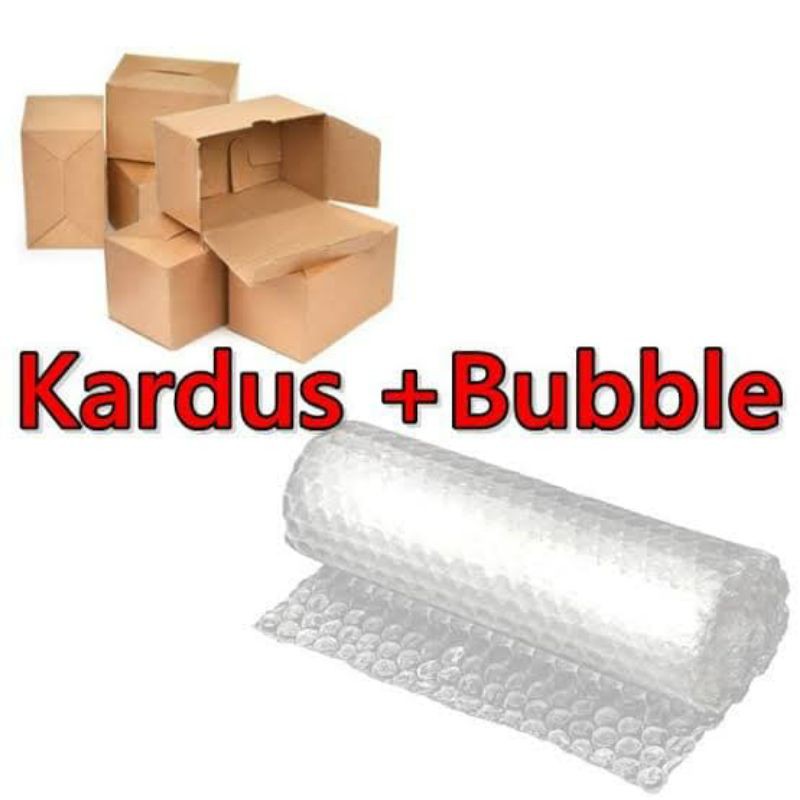 PACKING TAMBAHAN DUS + BUBBLE WRAP LENGKAP UNTUK PENGAMAN PAKET