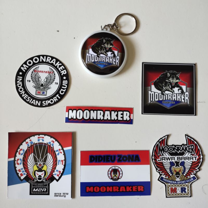 gantungan kunci stiker komunitas moonraker indonesia/m2r murah