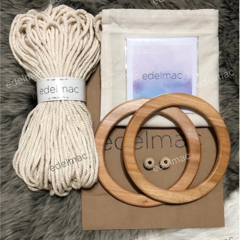 DIY Paket edelmac Macrame Handbag Kit | Tas Tenteng Handcraft