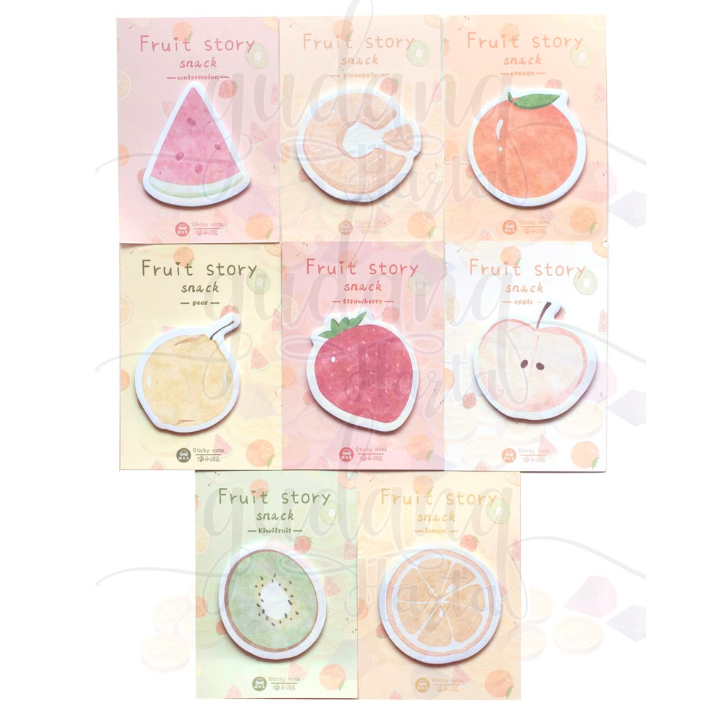 Sticky Notes Fruit Snack Story Memo Lucu GH 301110