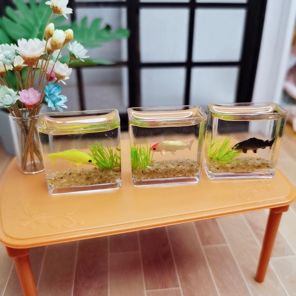 【 ELEGANT 】 Fish Tank Lucu Artificial Mini Kaca Miniatur