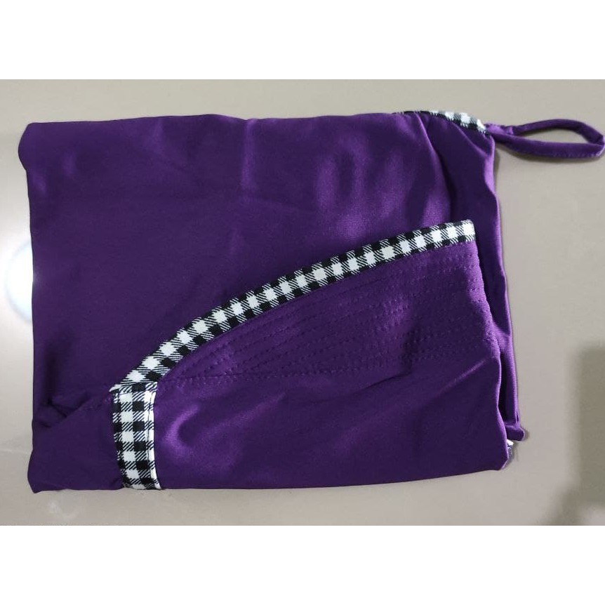 [COD] Termurah -  Jilbab Instan Serut Kotak | Hijab Serut Inayah Jilbab Jersi Serut Jersey Jumbo-Ungu Taro