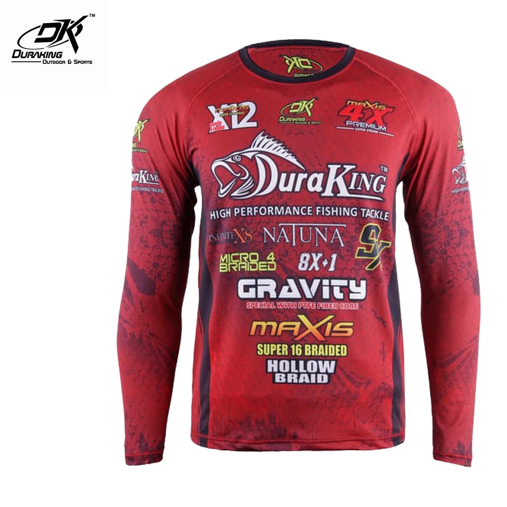 DK Fishing Jersey LS  All Brand Red