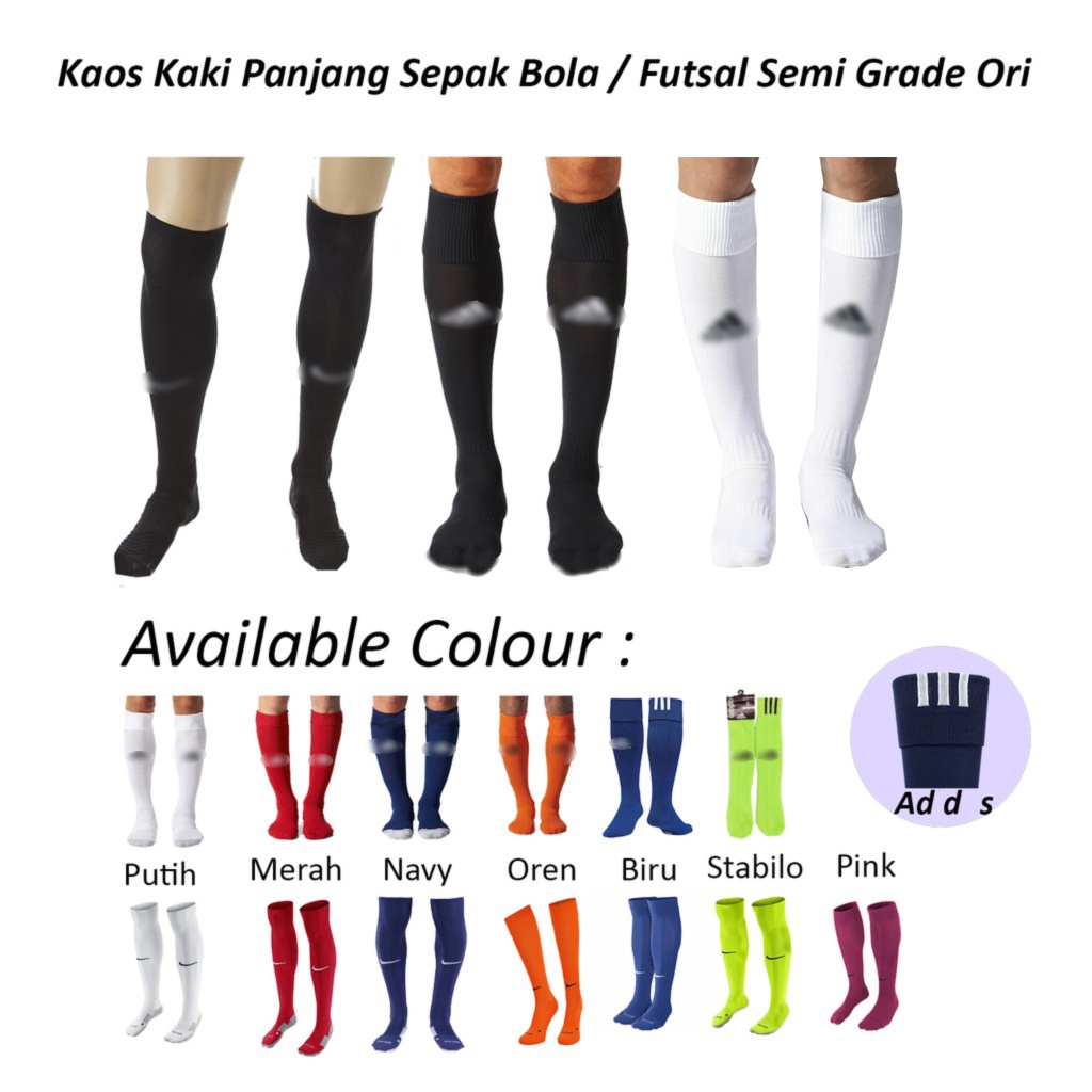 ( 1 KG = 12 PCS ) KAOS KAKI BOLA PANJANG kaoskaki tim bola futsal semi grade ori