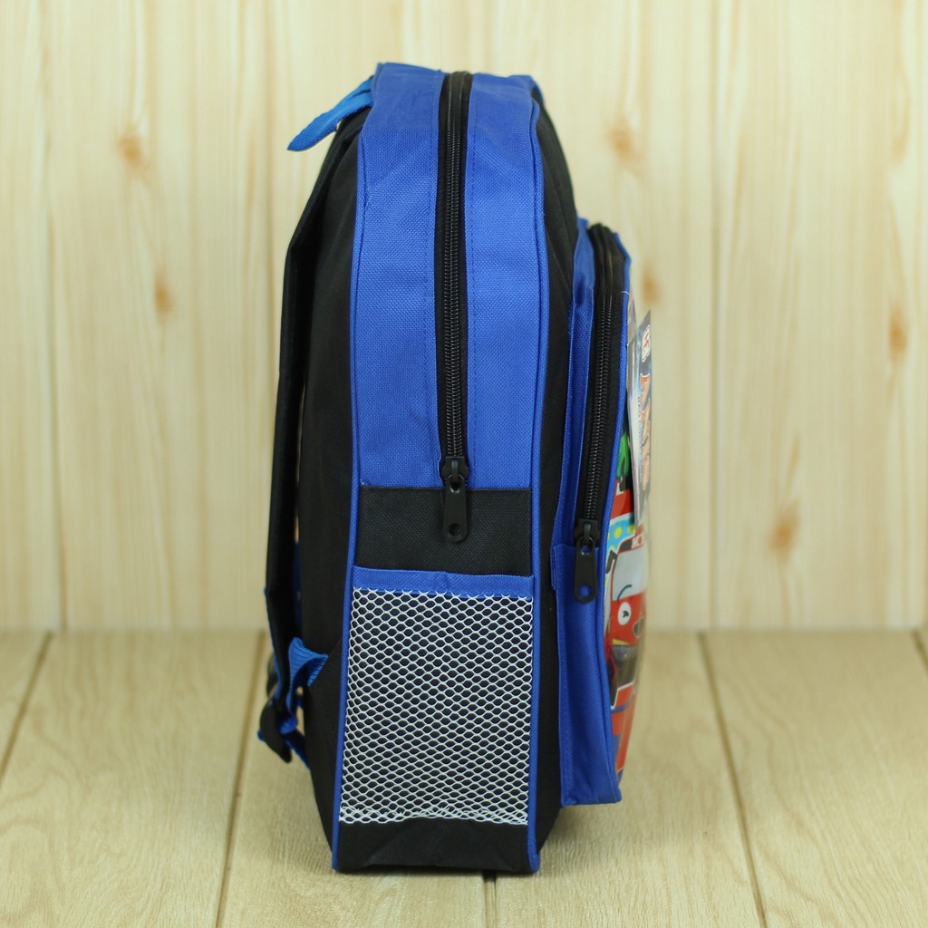 Tas Ransel Anak Laki Laki Motif Little Bus Biru Back Pack Karakter Lucu Trendy Bahan Polyester Tebal