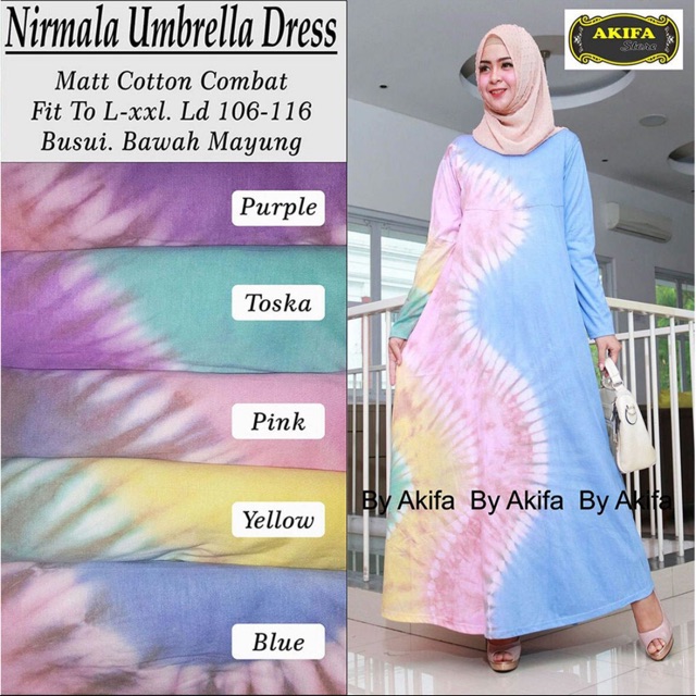  GAMIS  SYARI NIRMALA gamis  pelangi  dress wanita 