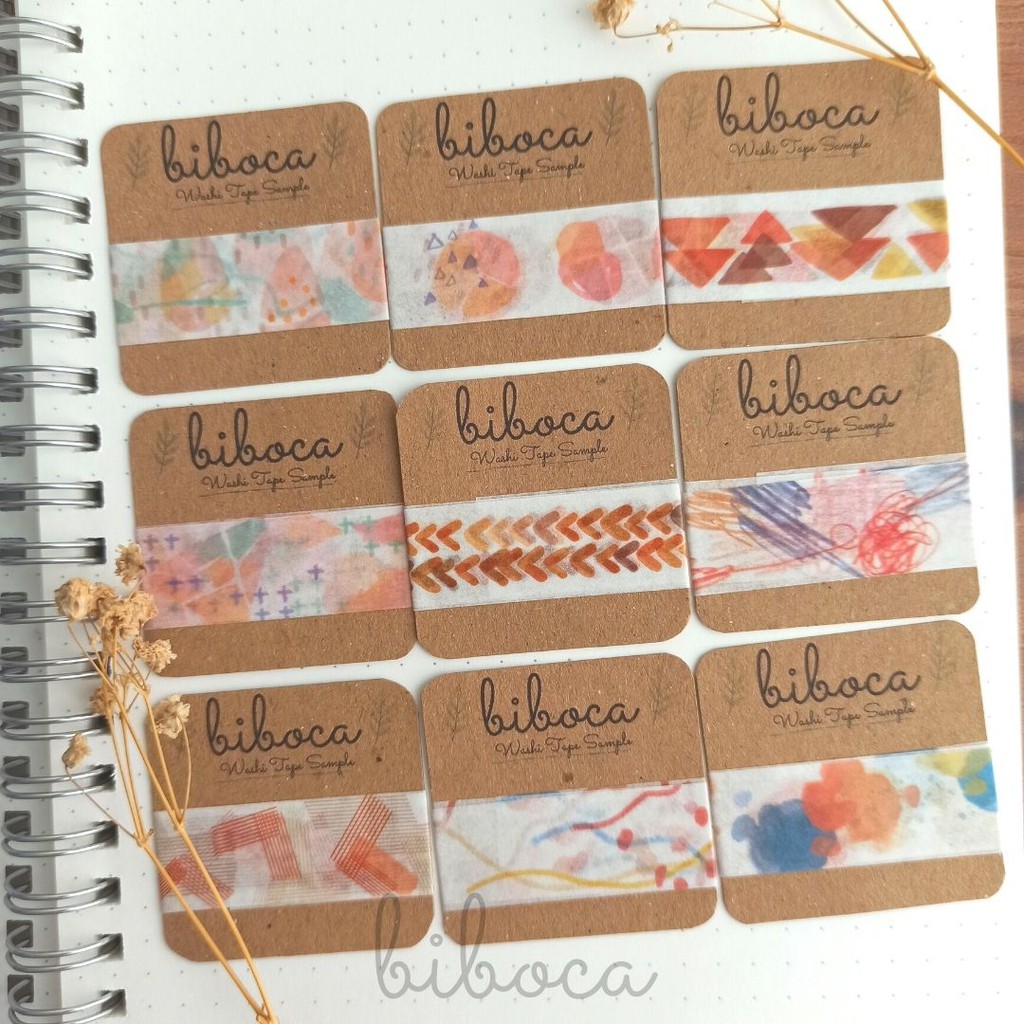 

Washi Tape Sample Selotip Bujo Journal Decorative Scrapbooking Sticker Kertas Deco boca1-15