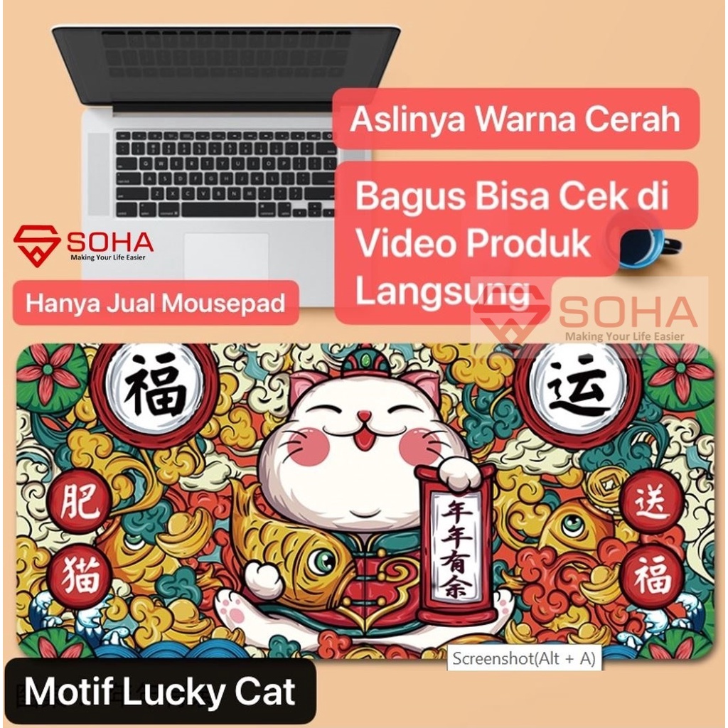 AK-02 Tatakan Mouse pad Gaming Deskmat Deskpad Design Bagus dan Warna Cerah Tatakan Keyboard Laptop Mouse Meja Kerja Mousepad Kualitas Bagus