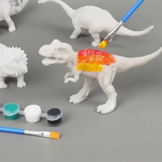 ➾ Mainan Anak Dino Paint Kit Set Paket Melukis Dinosaurus DIY Set ➻