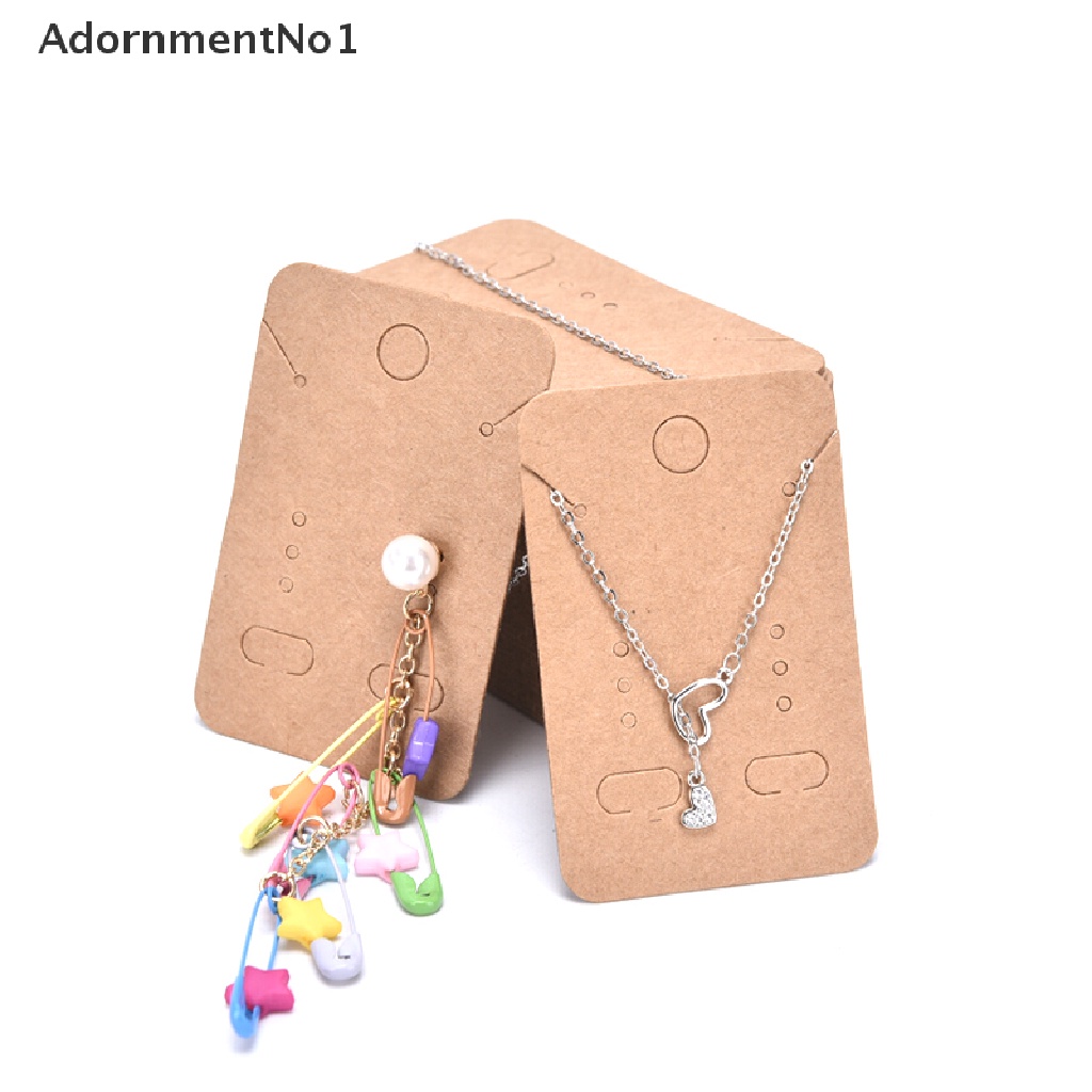 (AdornmentNo1) 100pcs / Set Kartu Display Anting / Kalung / Perhiasan Bahan Kertas Kraft