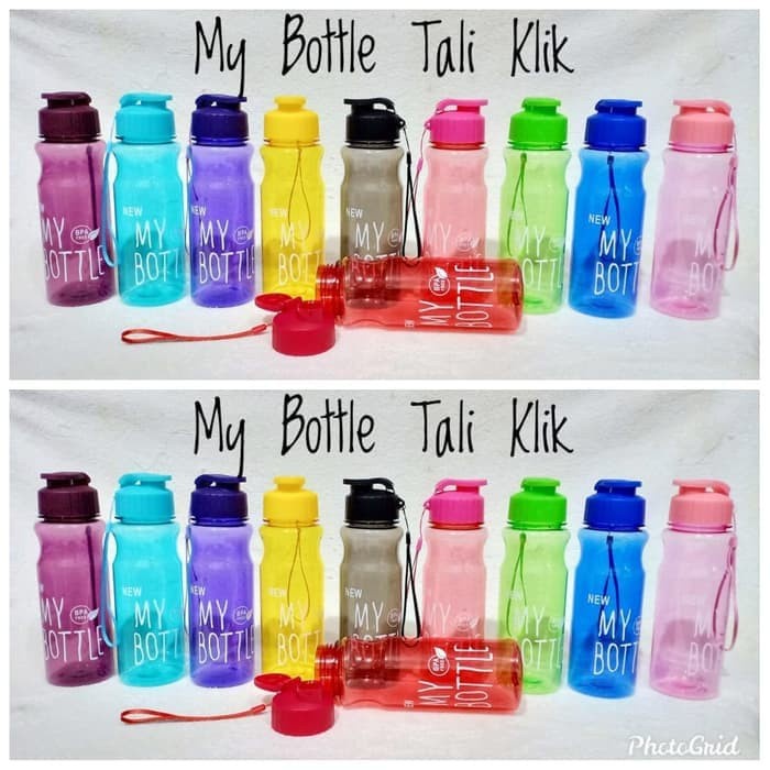 Botol Minum New My Bottle BPA Free Water Bottle Versi Tutup CETREK Click Klik Colorful