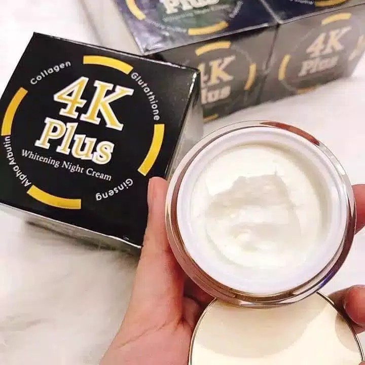 4K Whitening Night Cream 4K Plus Collagen Alpha Arbutin Glutathione ( ORIGINAL)