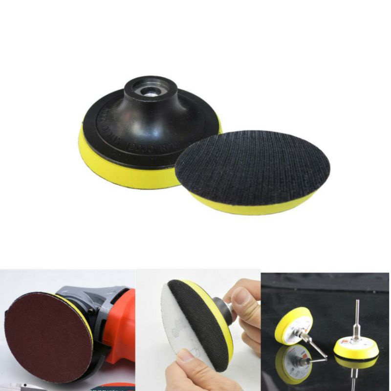 Sanding Pad  4&quot; Tatakan Amplas Bulat Velcro Polishing Adaptor Konektor M10