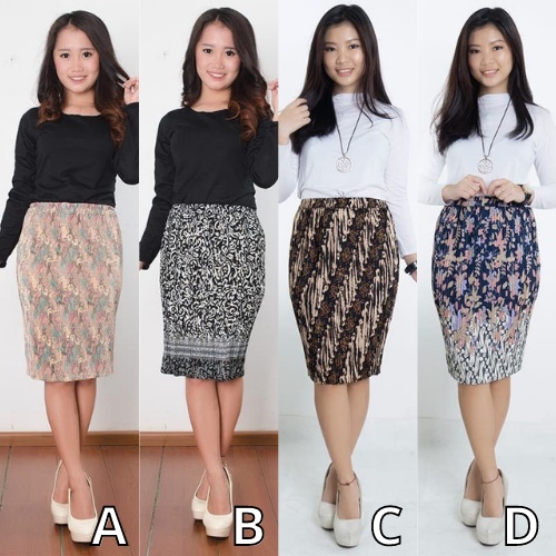 Rok Batik Wanita , Rok Plisket Pendek Bawahan Kebaya Modern , Rok Rempel Frisket Motif Kebaya