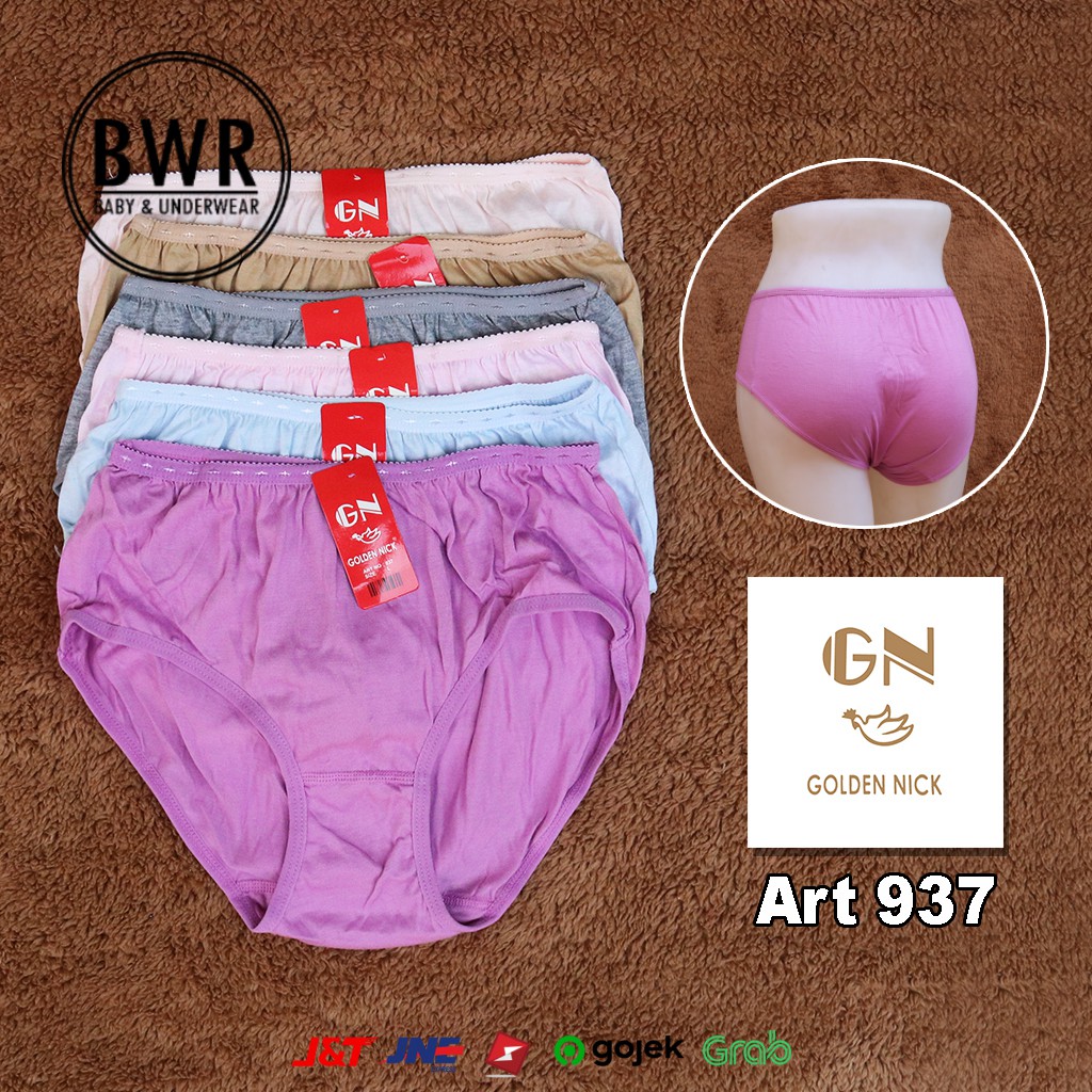  Grosir  12 pc CD celana  dalam  wanita GOLDEN  NICK  937 MUDA 