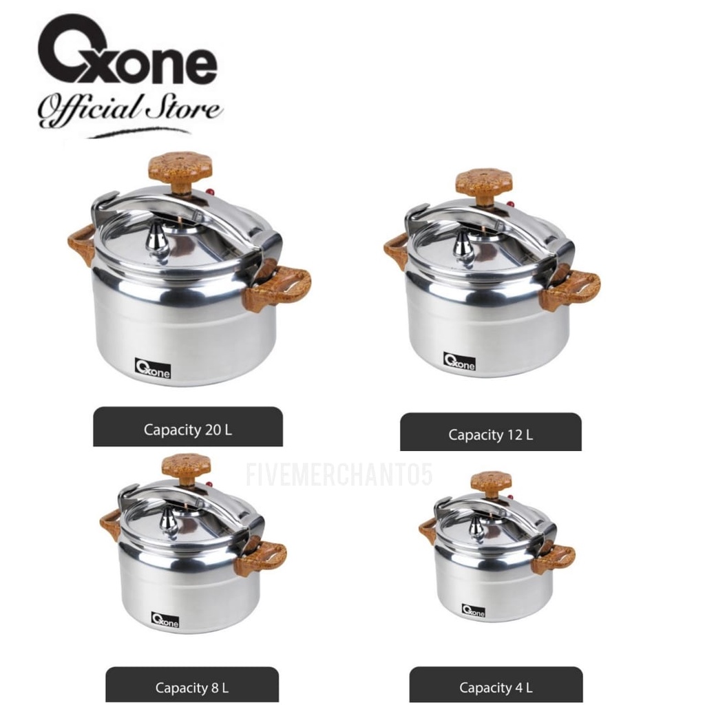 Panci Presto Oxone Jumbo 20 L 12 L Presto Kecil 8 L 4L OX 2020 OX 2012 OX 2008 OX 2004 Presto Oxone Pressure Cooker