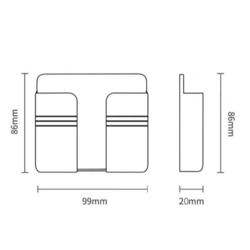 Rak Hanger HP di Dinding Holder Charger Tembok Tempat Remote Dudukan Tebal