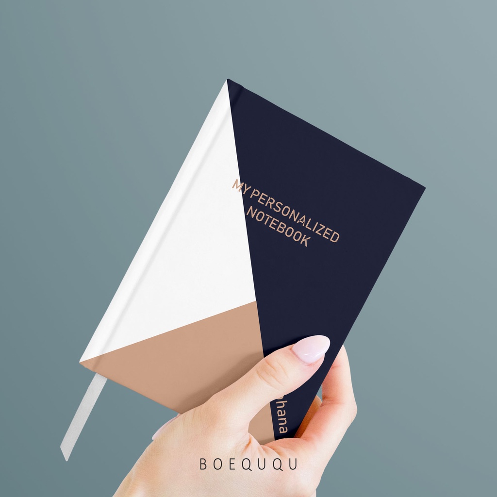 

[TRIANGLE SERIES] Buku Catatan Custom Nama Premium / Notebook A5 A6 Hardcover Custom Isi 70 Lembar