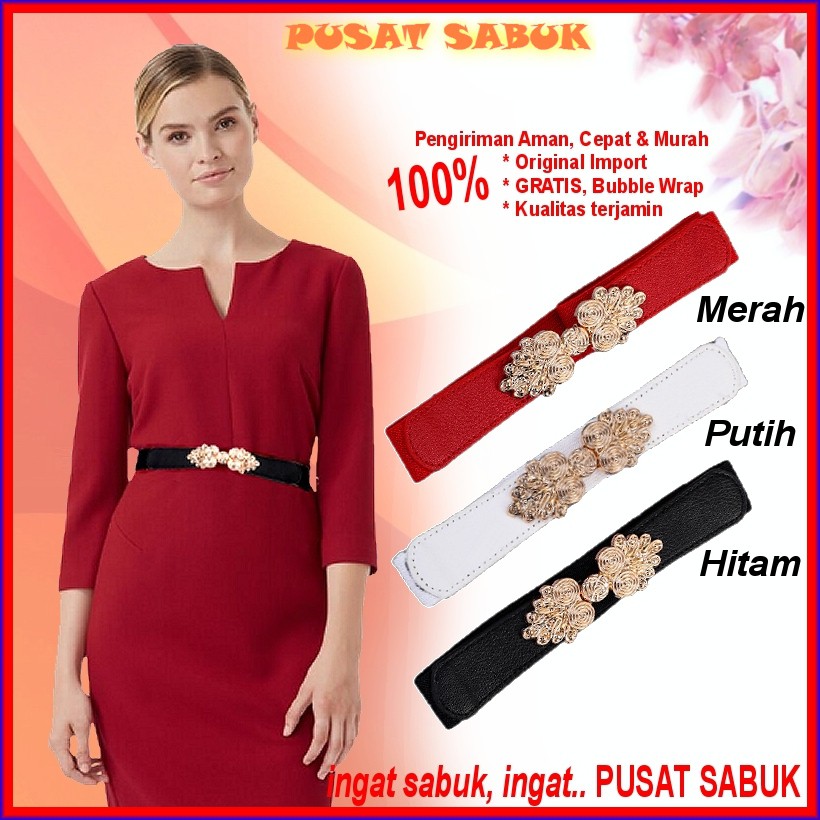 Belt Ikat Pinggang Wanita Gesper Cewek Fashion Oby Korea Obi Sabuk Karet Grosir Branded Kepang Murah