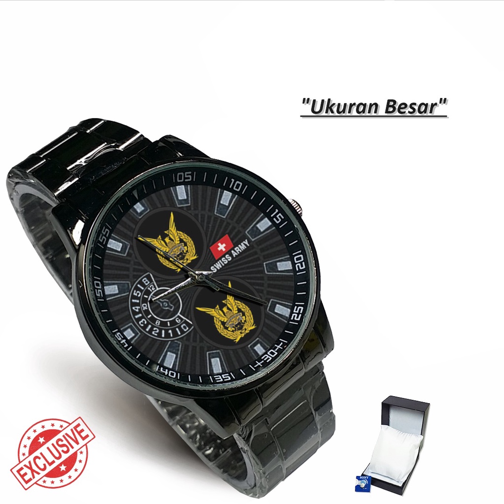 Jam Tangan Rantai Couple Logo TNI A.U (Cool)