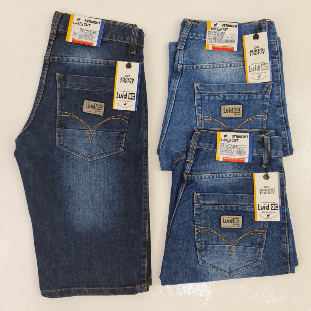 Celana Jeans 7/8 Pria Straight Cut LUID AC