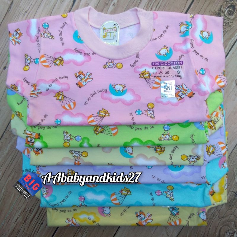 NEW PRODUCT SALE!!! Rimoshi Kaos Oblong Bayi Full Print Bahan Lembut dan SNI Ukuran S M L Xl