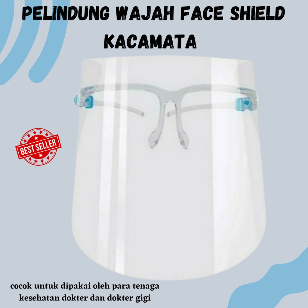 PELINDUNG WAJAH FACE SHIELD KACAMATA (TANPA BOX) / FACE SHIELD KACAMATA ANTI GORES