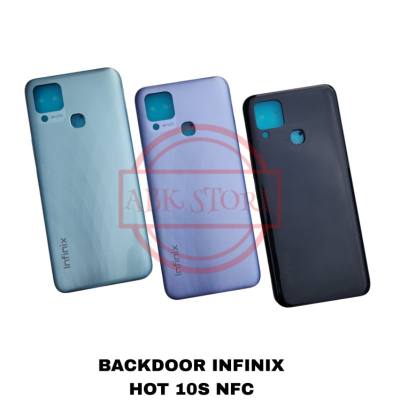 TUTUP BELAKANG BACKDOOR BACK CASING INFINIX HOT 10S NFC BACKCOVER KESING HOUSING ORIGINAL