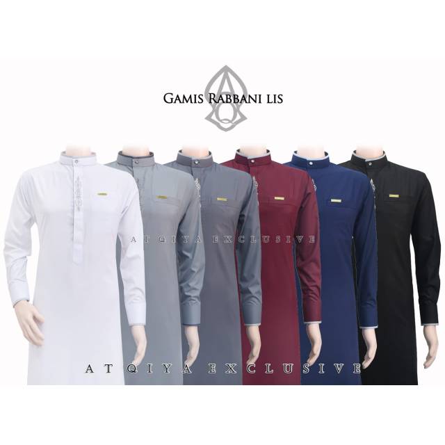 *GAMIS ATQIYA EXCLUSIVE THOBE RABBANI LIS BORDIR ELEGAN*