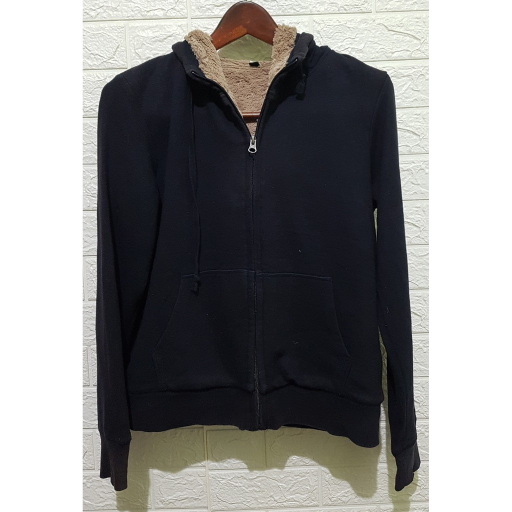 Uniqlo Sherpa Zipper Hoodie Unisex Cowo Cewe PL Preloved Second