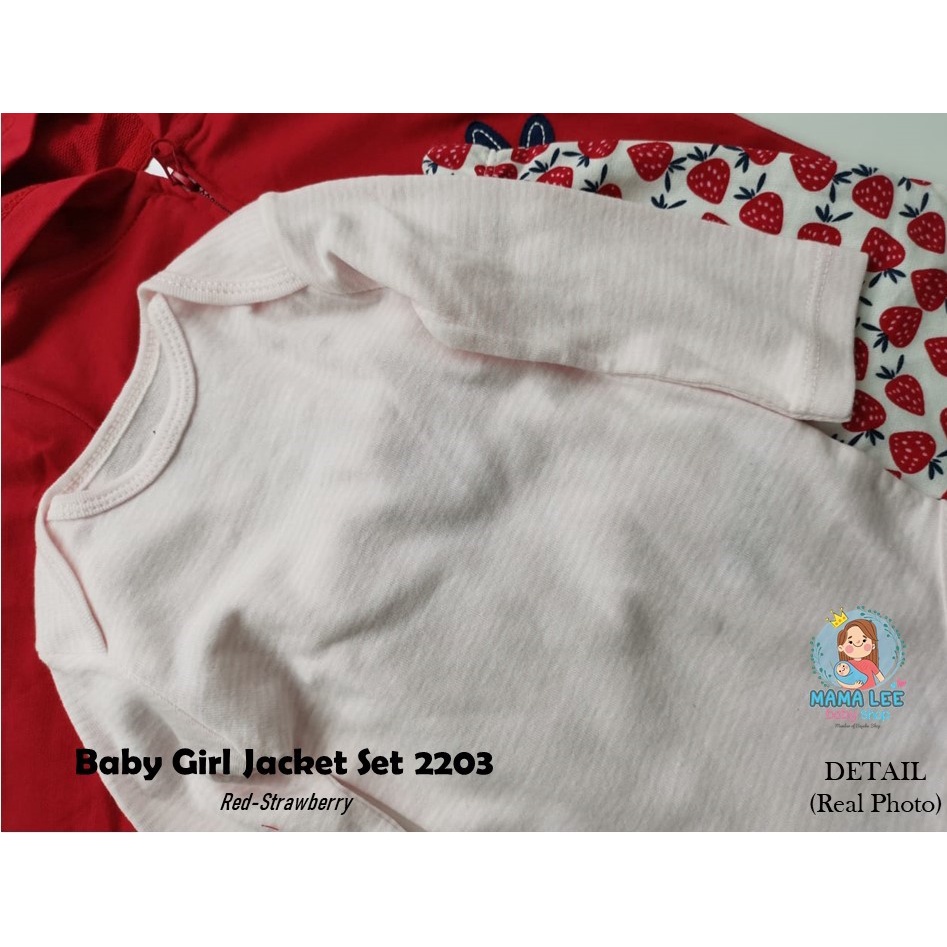 JACKET SET 3 IN 1 JC01  / BABY JACKET / JAKET BAYI / PAKAIAN BAYI JUMPER GIRL-6