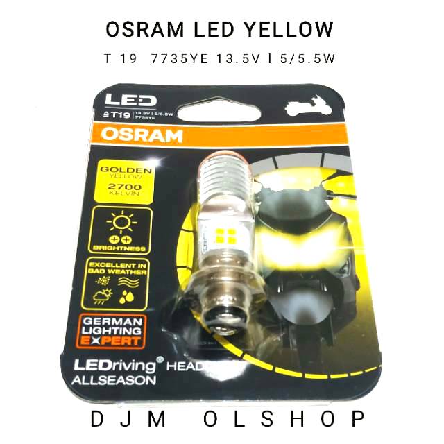 LAMPU OSRAM LED VARIO 125 BEAT ECO 2015-2019 T19 H6 M5 K1 YELLOW - 7735CW