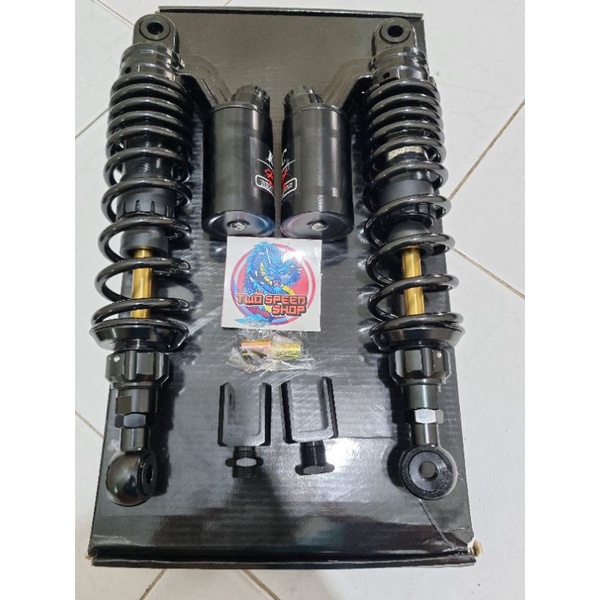 shockbreaker shock tabung atas double KTC EKTREME full black 280mm 320mm 340mm jupiter fiz r nmax pcx aerox xmax supra rx king mega pro tiger revo dll