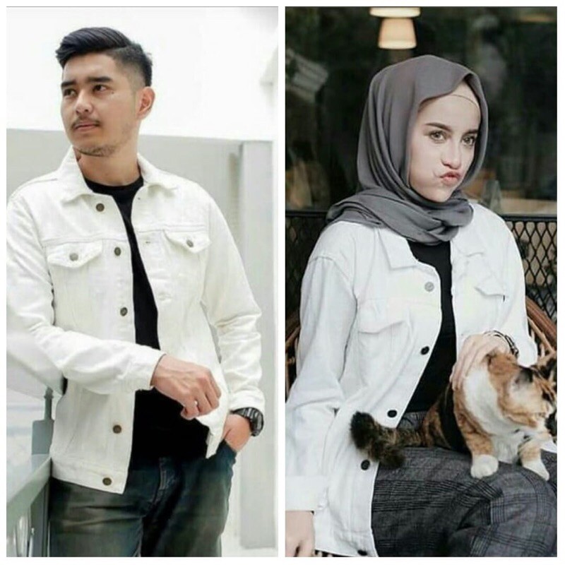 Jaket Jeans Putih Unisex Premium Quality