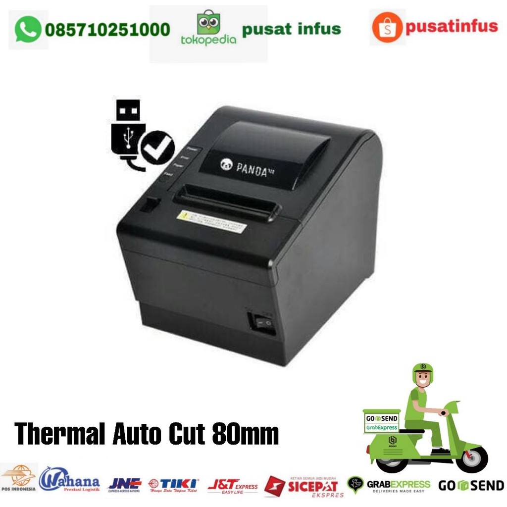 Printer Thermal Panda 80mm Auto Cut Usb Printer Kasir