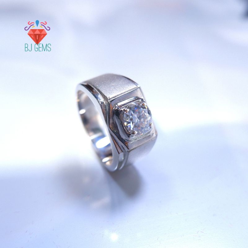 1 ct Diamond Moissanite GRA certificate Silver 925, Perak Hand Made Tebal