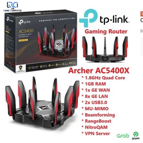 Tp-link archer c5400x ac5400 mu-mimo tri-band gaming router