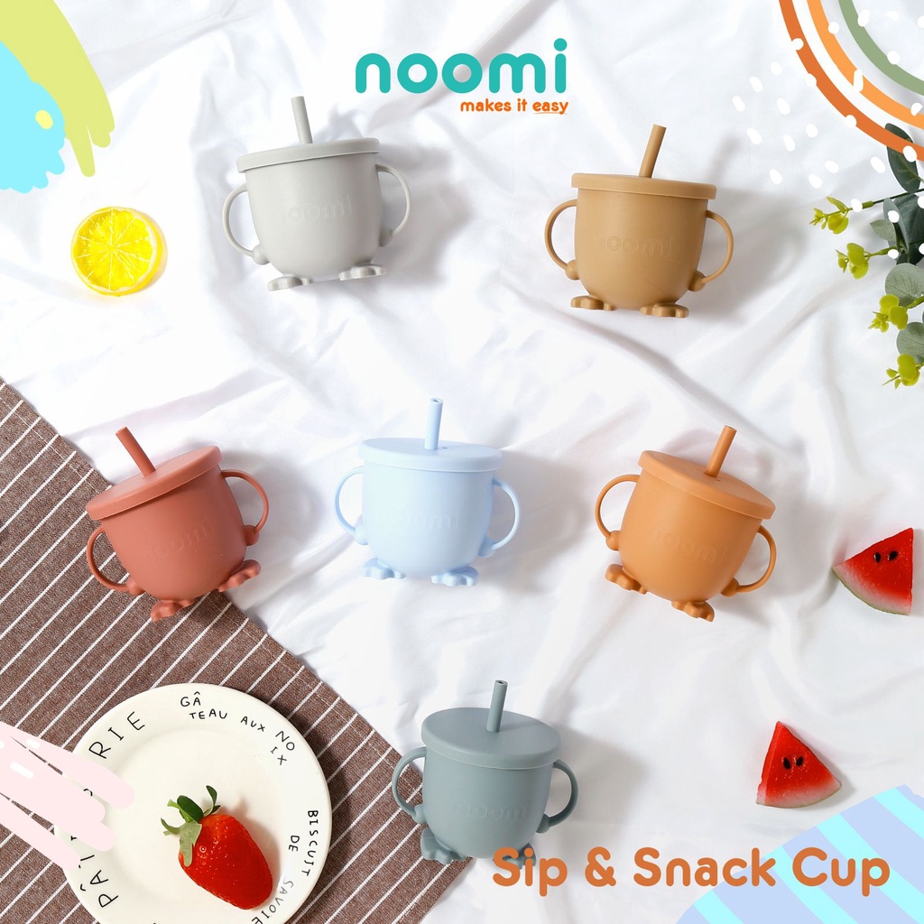 Noomi Silicone Sip And Snack Cup - Botol Minum Silicone Anak