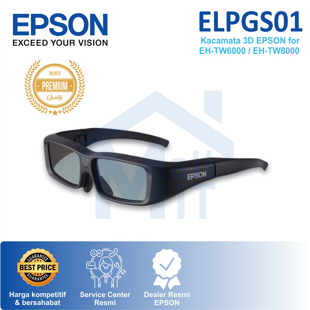 ( Bisa Cod ) Kacamata 3D Aktif EPSON ELPGS01 Proyektor EH-TW8000 EH-TW6000 TW8000