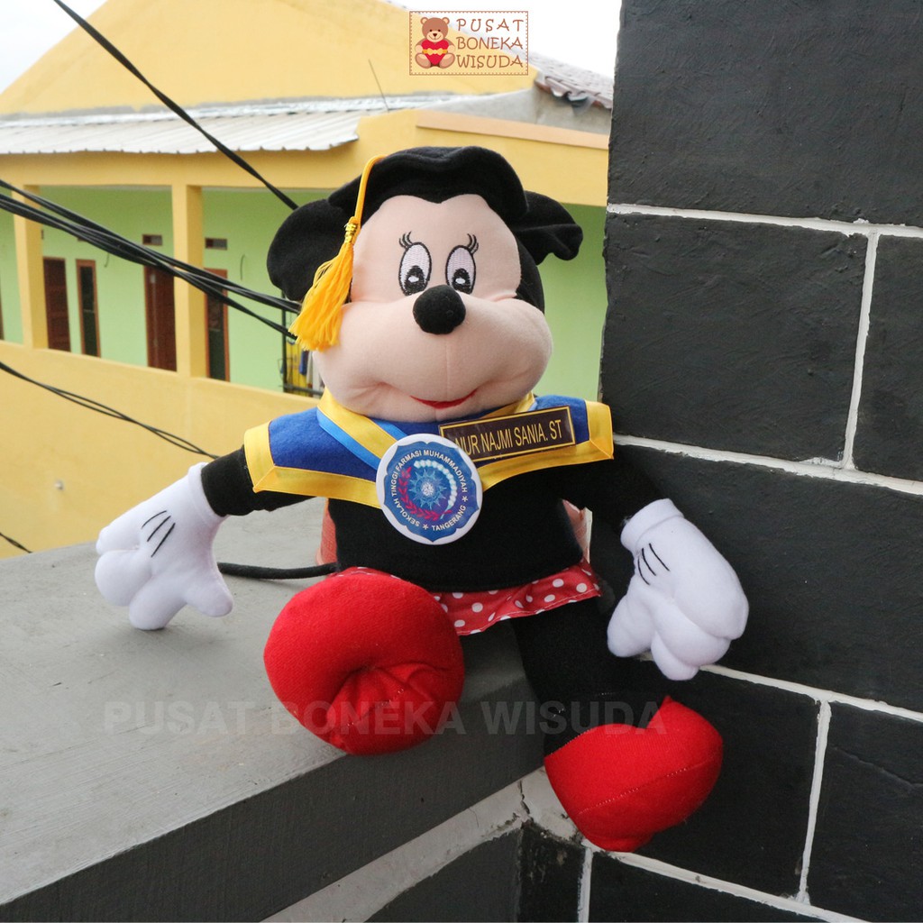 Boneka Wisuda Minnie Mouse Lucu Terlaris Termurah Minie mouse Mini Miki Tikus