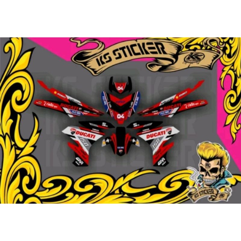 STICKER DECAL JUPITER MX KING 150 DUCATI