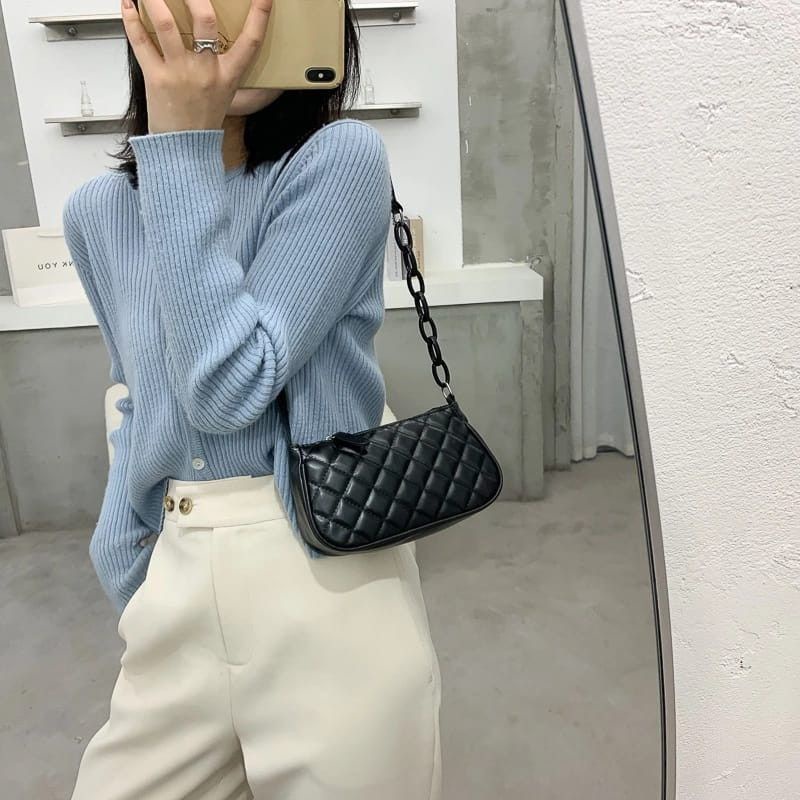 SHOULDER BAG TAS SELEMPANG WANITA RANTAI KOMBINASI