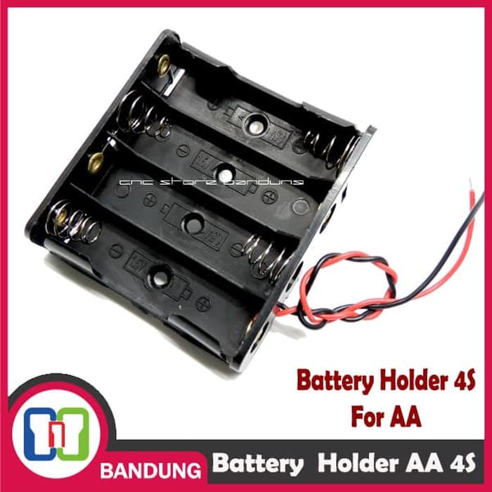 CNC KOTAK BATERAI AA TEMPAT BATTERY 4X1 TEMPAT BATRE 1,5V AA 4S