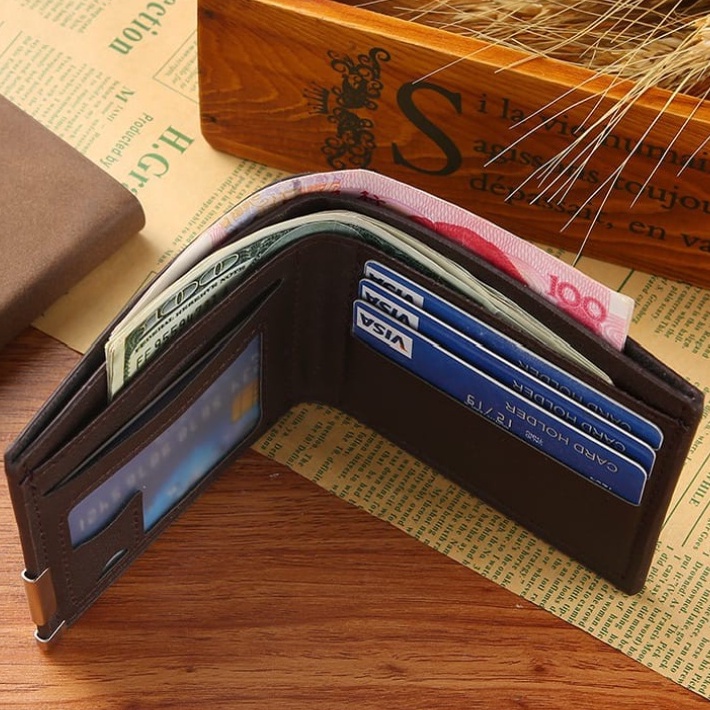 BA Dompet Kulit Sintetis Dompet Lipat Pria Dompet Import Dompet Fashion Dompet Kulit PU Leather TF083