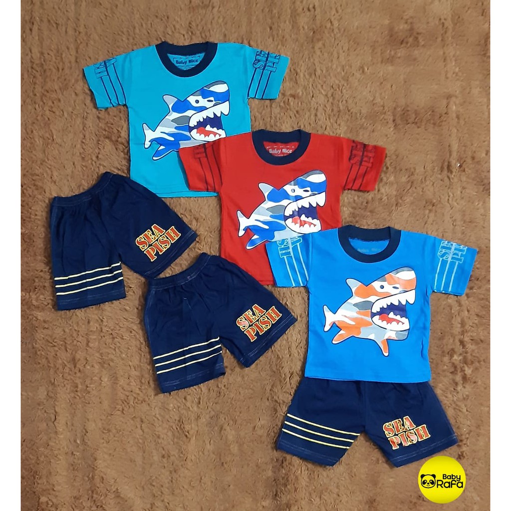  Setelan  Baju  Bayi  Pendek 3 12 Bulan Setelan  Kaos Anak  